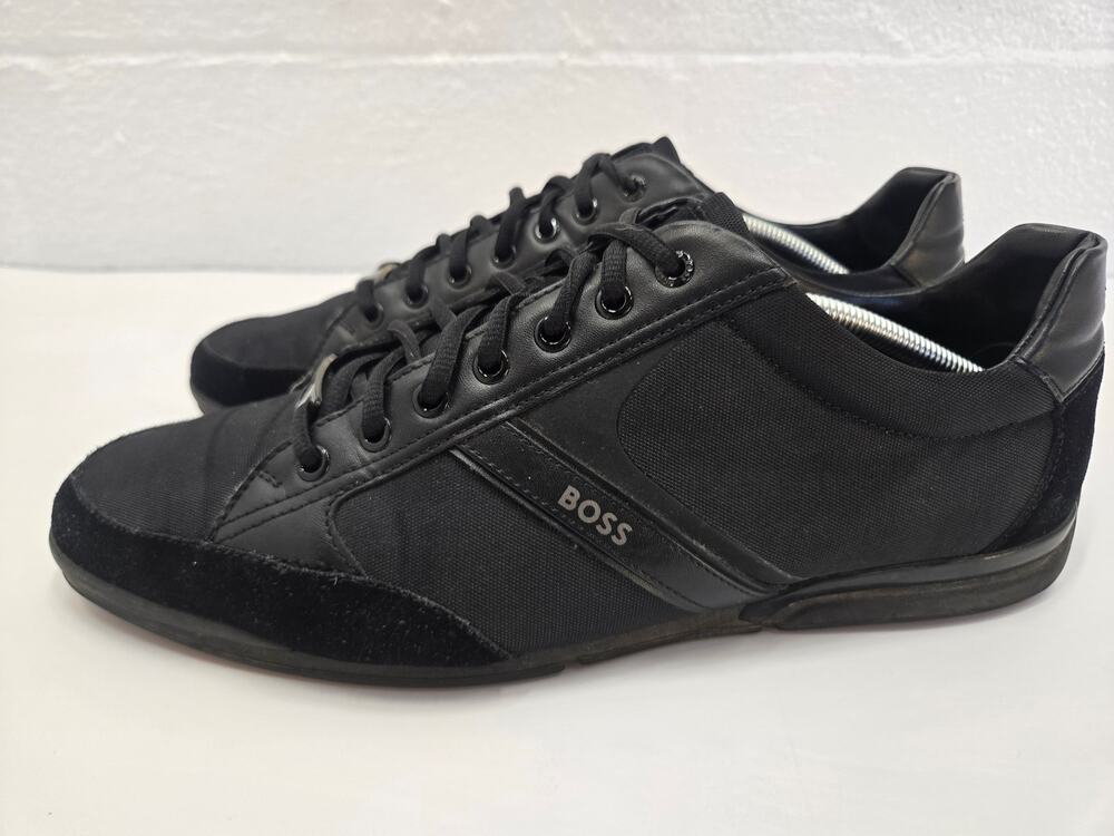 BOSS Hugo Boss Lighter Low Top Sneakers Men's EU 46 US 13 Black 50471236 Shoes
